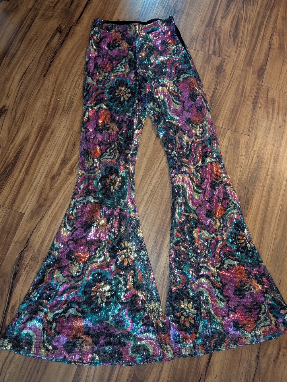 Misa Los Angeles Sequin Bell Bottoms